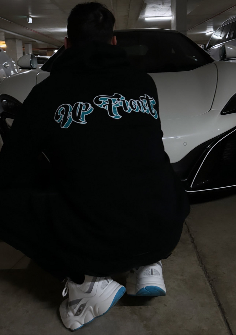 UPFRONT PREMIUM THICK HOODIE [BLACK]